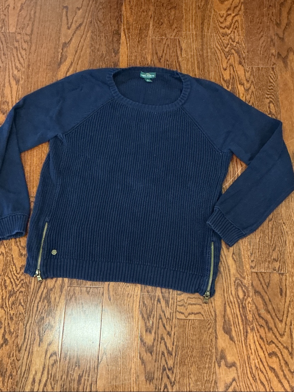 LRL navy cotton crewneck size XL